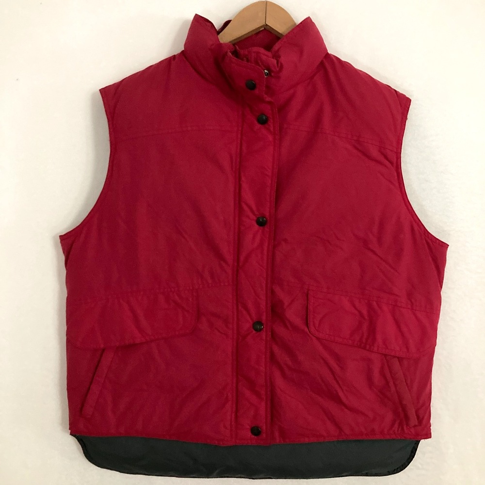 Vtg REI Goose Down Puffer Vest Womens Size 14 Snap Skiing Hiking Gorpcore